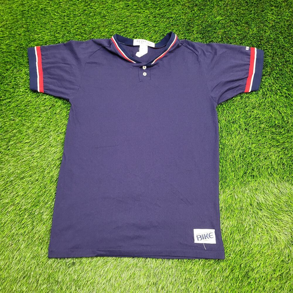 Vintage 80s BIKE Polo Shirt Medium 20x28 Blue USA